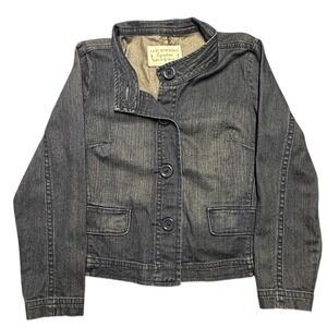 Levi Strauss Signature Denim Jacket Womens Large 99 Cotton Stretch Black